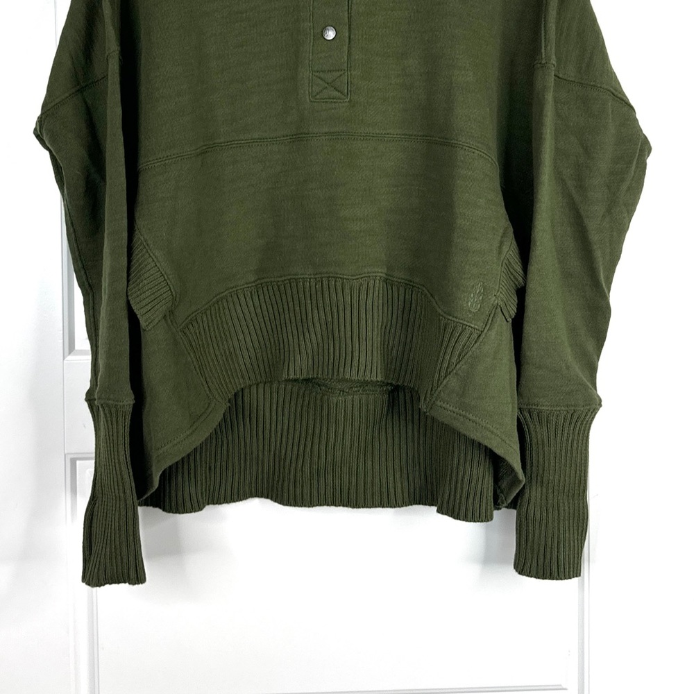 FREE PEOPLE FP Movement Solid Honey Dove Hoodie Pullover NEW Size XS Army Green - Picture 5 of 11